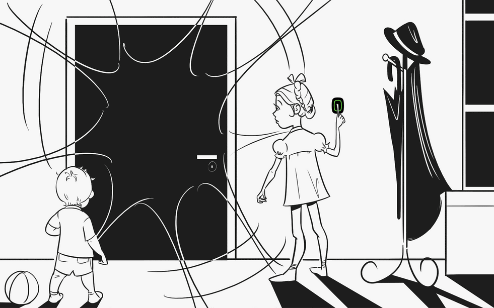 Ajax Systems Double bouton de panique (noir)