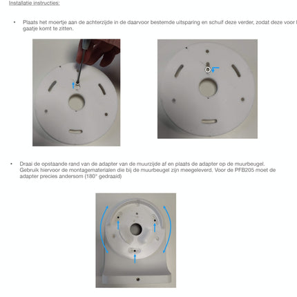 Ajax Systems Wall Bracket Adapter White for TurretCam