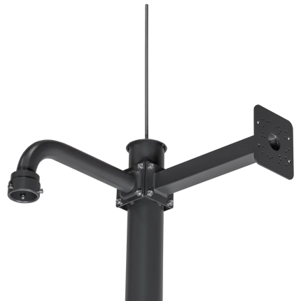 AlarmsystemExpert.co.uk Kameramast 4,5m Dunkelgrau, Stahl verzinkt, Blitzableiter