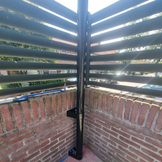 AlarmsystemExpert.co.uk Mât de caméra 3 mètres Ø 90mm avec supports muraux en acier inoxydable