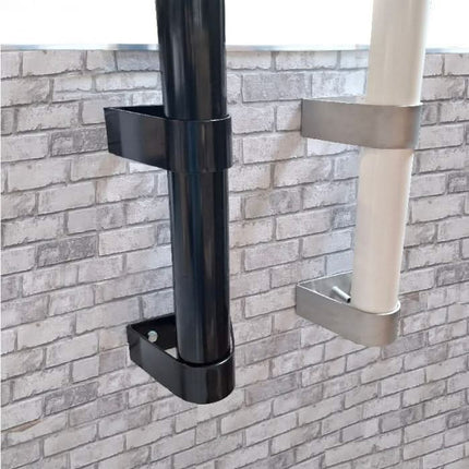 AlarmsystemExpert.co.uk Mât de caméra 3 mètres Ø 90mm avec supports muraux en acier inoxydable