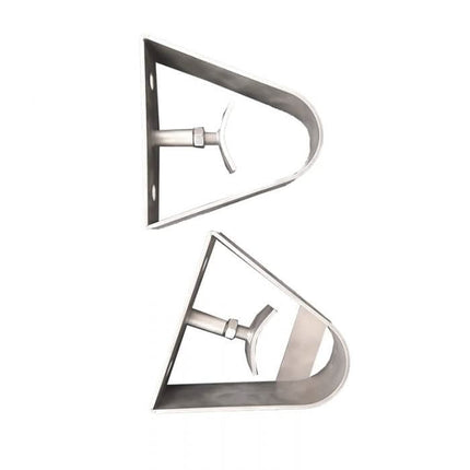 AlarmsystemExpert.co.uk Mât de caméra 3 mètres Ø 90mm avec supports muraux en acier inoxydable