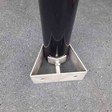 AlarmsystemExpert.co.uk Mât de caméra 3 mètres Ø 90mm avec supports muraux en acier inoxydable