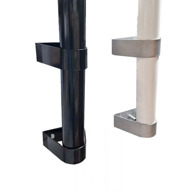 AlarmsystemExpert.co.uk Mât de caméra 4 mètres Ø 90mm avec supports muraux en acier inoxydable