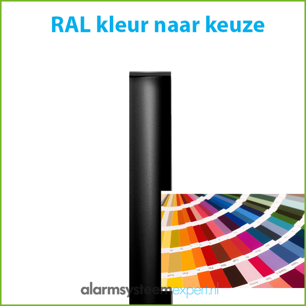 AlarmsystemExpert.co.uk Mât de caméra 4 mètres Ø 90mm avec supports muraux en acier inoxydable