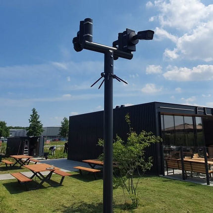 AlarmsystemExpert.nl Kameramast T-Stück 90mm Farbe schwarz RAL9005