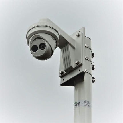 AlarmsystemExpert.nl Camera mast movable aluminum 4 meters Ø 90mm with tile frame