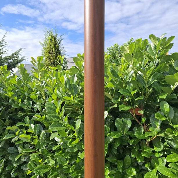 Alarm SystemExpert.co.uk Structure en bois foncé mât à caméra avec ancre basculante 4 mètres