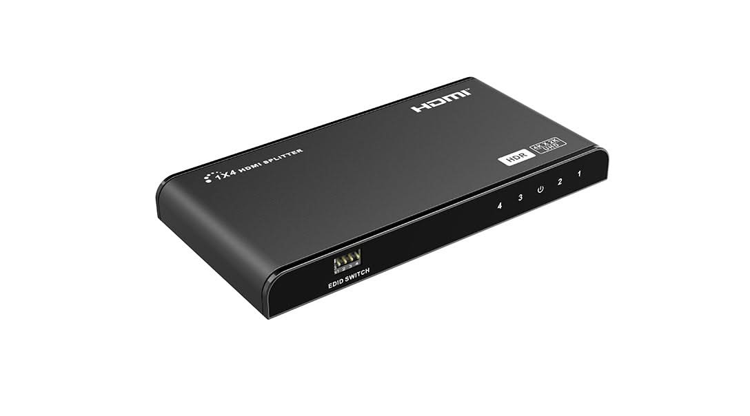 Alarm SystemExpert.co.uk HDMI 4-Port Splitter, 4K 60Hz UHD