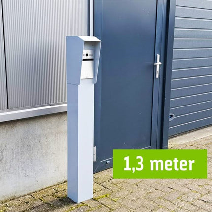 AlarmsystemExpert.de Sprechsäule 130cm, 15x15cm Doppellagig pulverbeschichtet