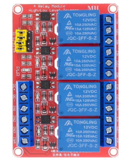 AlarmsystemExpert.nl Relay Module 12v 4-channel