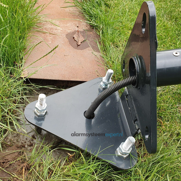 Alarm SystemExpert.co.uk Mât caméra rond avec ancre basculante 2,50 mètres