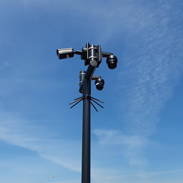 AlarmsystemExpert.co.uk Mât de caméra fixe de 5 mètres conique avec trappe d'inspection