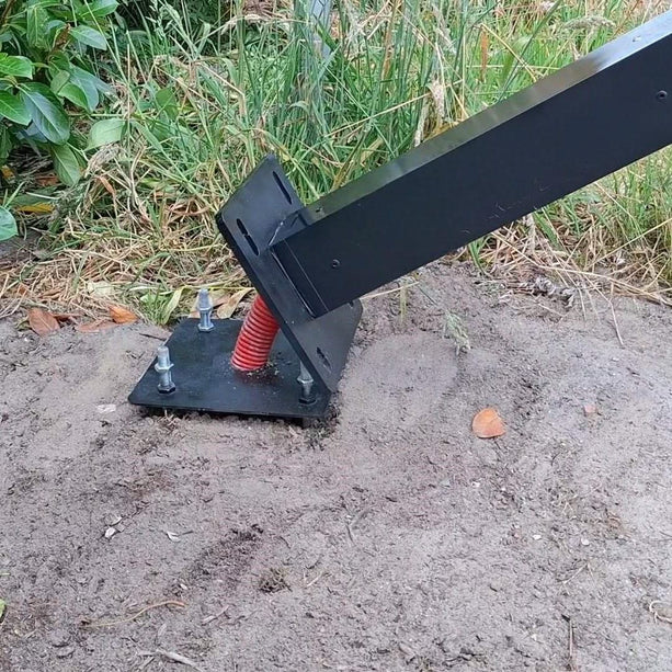 Alarm SystemExpert.co.uk Mât de caméra carré avec ancre inclinable 3 mètres Noir