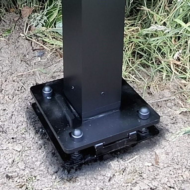 Alarm SystemExpert.co.uk Mât de caméra carré avec ancre inclinable 3 mètres Noir