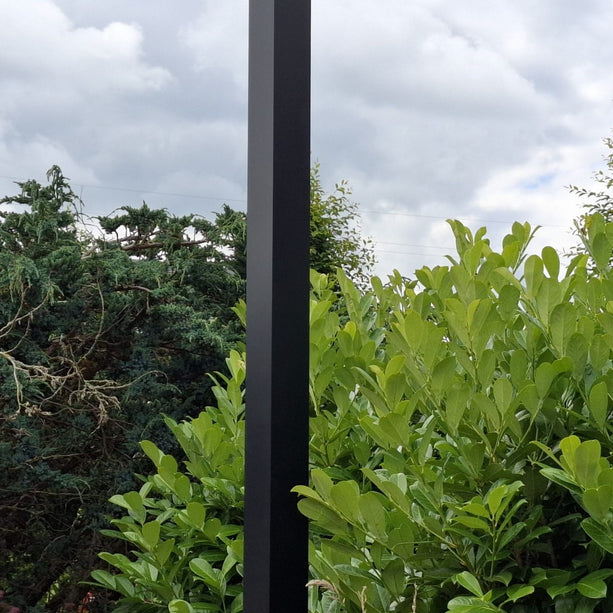 Alarm SystemExpert.co.uk Mât de caméra carré avec ancre basculante 4 mètres Noir