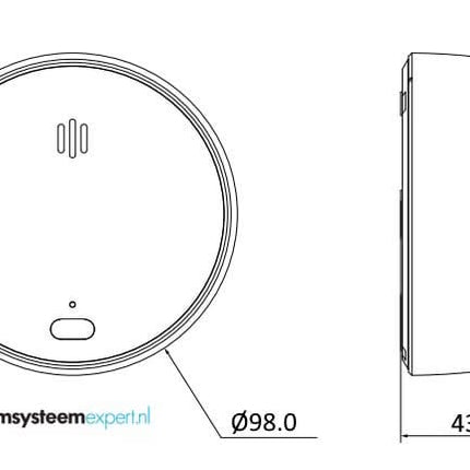 Dahua DHI-HY-SA21A-W2(868) Détecteur de fumée sans fil