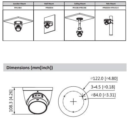 Dahua IPC-HDW2441T-ZS-S2 4MP Motor Zoom 2.7-13.5mm PoE SD Slot IR LEDs Wizsense