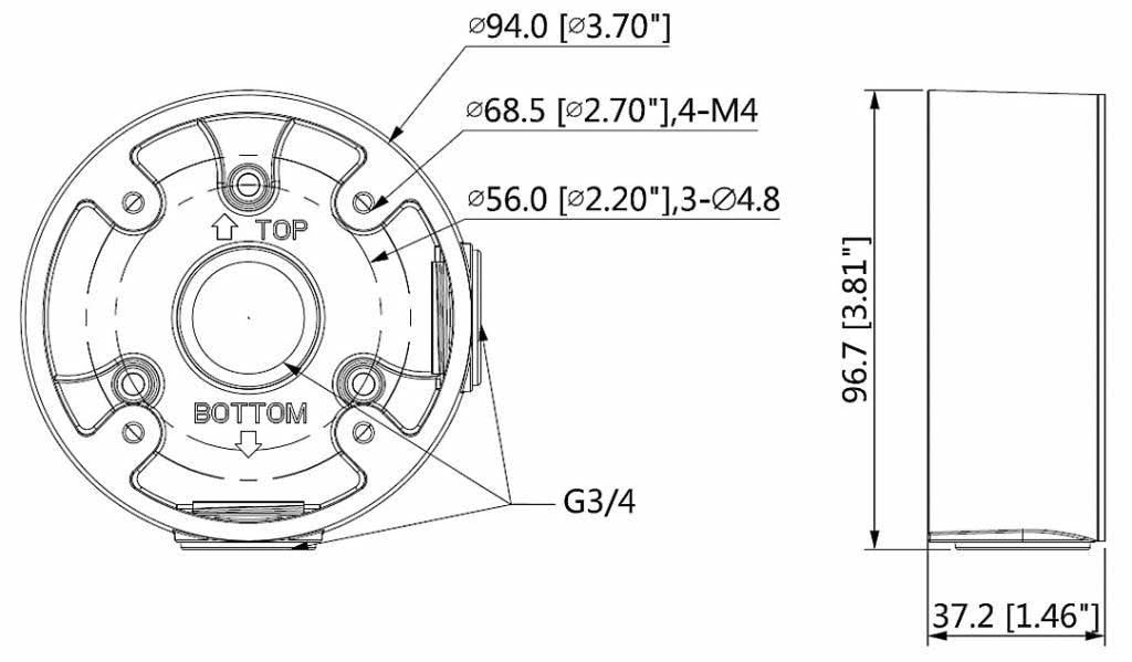 Dahua PFA13A mounting box for outdoor application
