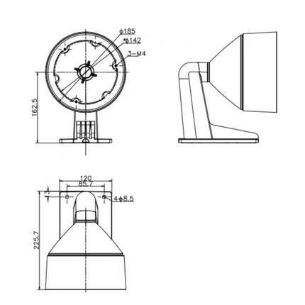 Hikvision DS-1273ZJ-DM26 Aluminium-Wandhalterung