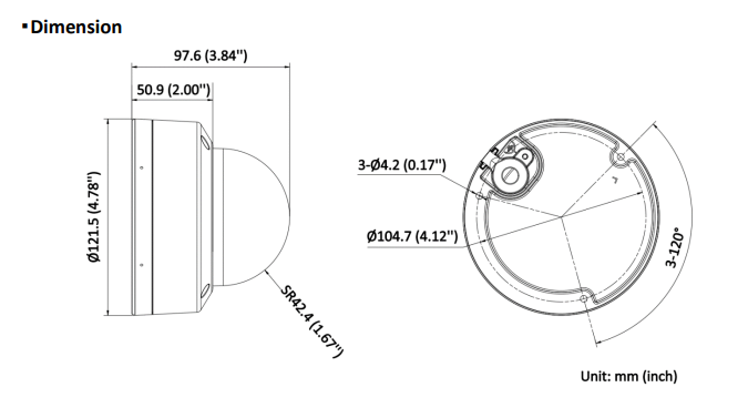 Hikvision DS-2CD2186G2H-ISU 2.8mm 8 MP DarkFighter AcuSense Dome Camera Zwart, PoE, Microfoon