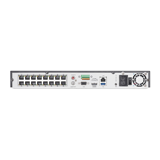 Hikvision DS-7616NXI-I2/16P/S, AcuSense, Network video recorder, 16x IP channels, 16x PoE, 4K