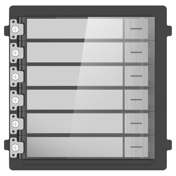 Hikvision DS-KD-KK/S 6 poussoirs de cloche en acier inoxydable