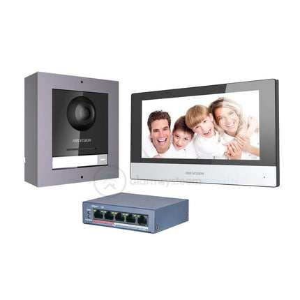 Hikvision DS-KIS602 Komplettes Intercom KIT mit PoE Switch