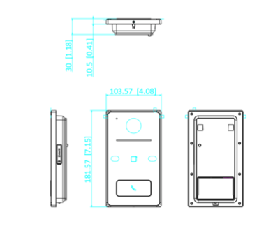 Hikvision DS-KV6133-WME1 video doorbell Stand-alone and/or modular, PoE/12 Volt + WiFi