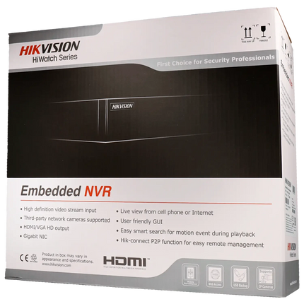 Hikvision HWN-4104MH-4P, NVR 4 canaux 8Mp/4K, 4x PoE