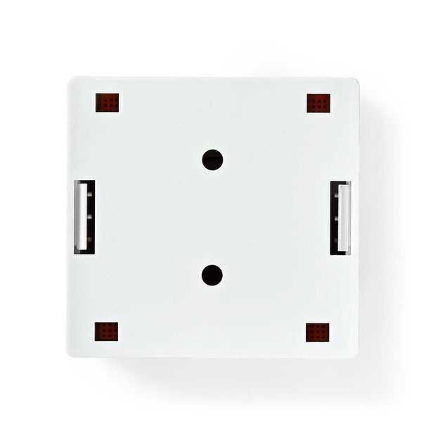 Nedis Aufputz-Netzwerk-Wanddose Weiß