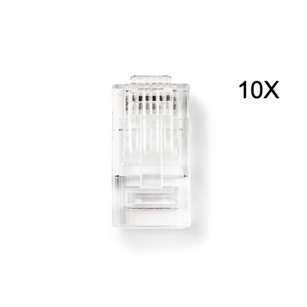 Nedis RJ45 Stecker CAT5e , vergoldet 10 Stück, Massivleiter
