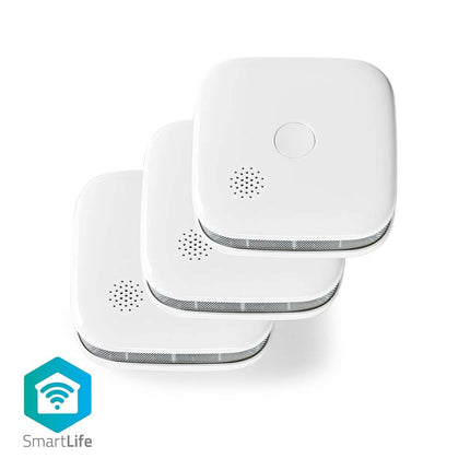 Nedis SmartLife Smoke Detector set of 3 including replaceable batteries
