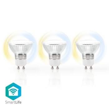 Nedis Wi-Fi Smart LED Lamp | Warm to Cool White | GU10 | 3-Pack