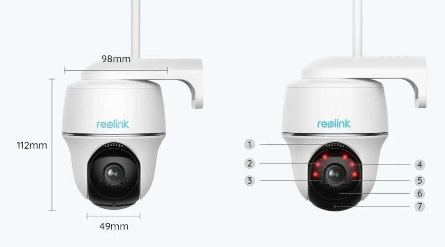 Reolink B430 5mp, caméra sans fil Pan & Tilt Dual WiFi sur batterie (rechargeable)