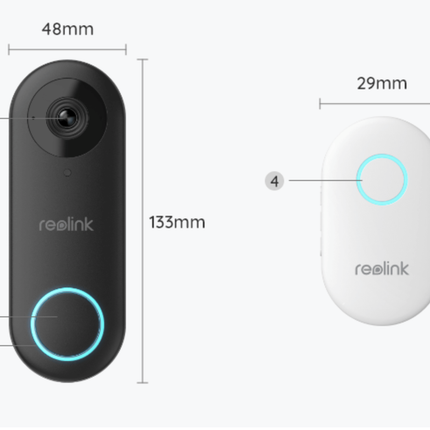Reolink D340W Smart 2K+ WiFi Video Doorbell avec sonnette séparée