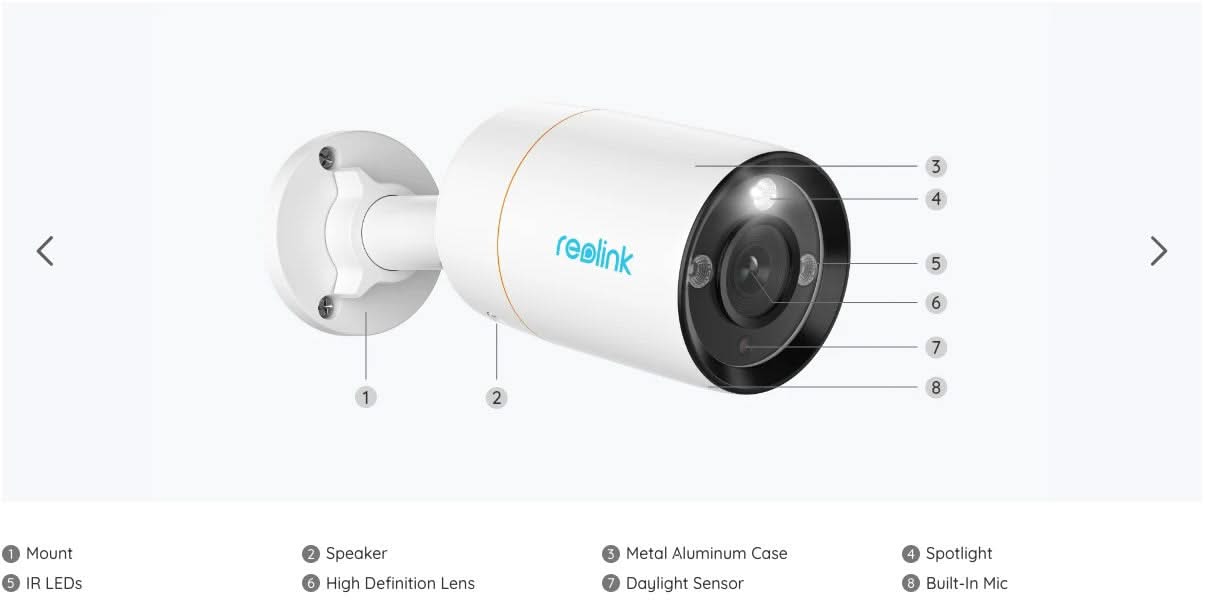 Reolink RLK8-1200B4-A-4MM, Kit de sécurité 12MP avec détection intelligente et PoE