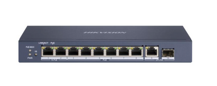Hikvision DS-3E0310HP-E, 10 port, 1x High PoE, 7x PoE