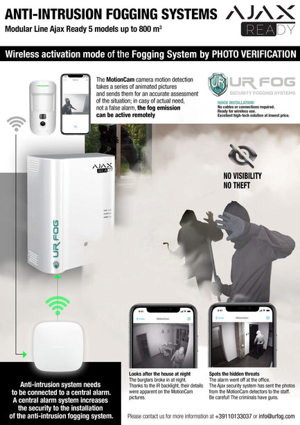 URFOG FPU03ESM500A Machine à brouillard Ajax Ready jusqu'à 500m3