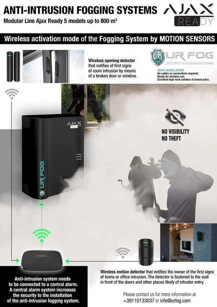 URFOG FPU03ESM500A Machine à brouillard Ajax Ready jusqu'à 500m3