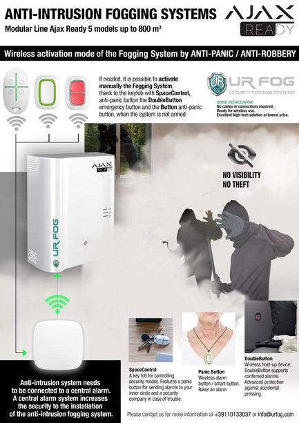 URFOG FPU03ESM800A Machine à brouillard Ajax Ready jusqu'à 800m3