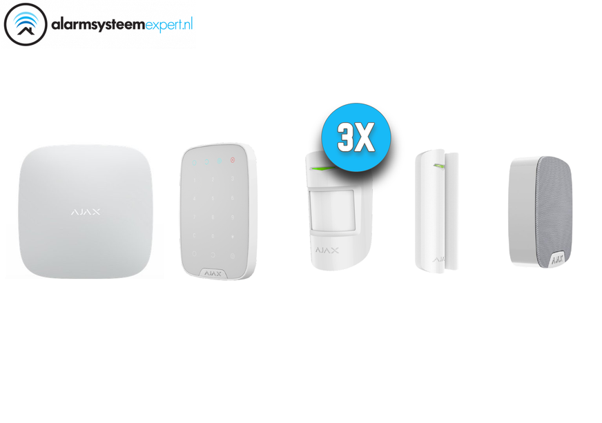 Ajax Systems Ajax Systems Alarmsysteem Kit 3 Draadloos (Wit)