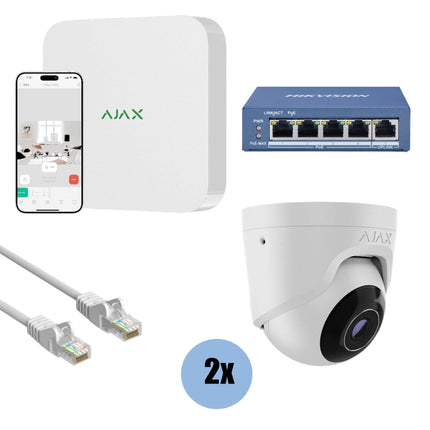 Ajax Systems Ajax Systems Kit 2x Tourelle, NVR et câblage