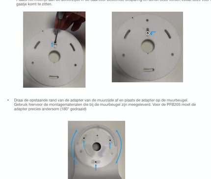 Ajax Systems Ajax Systems Adaptateur de support mural blanc pour TurretCam