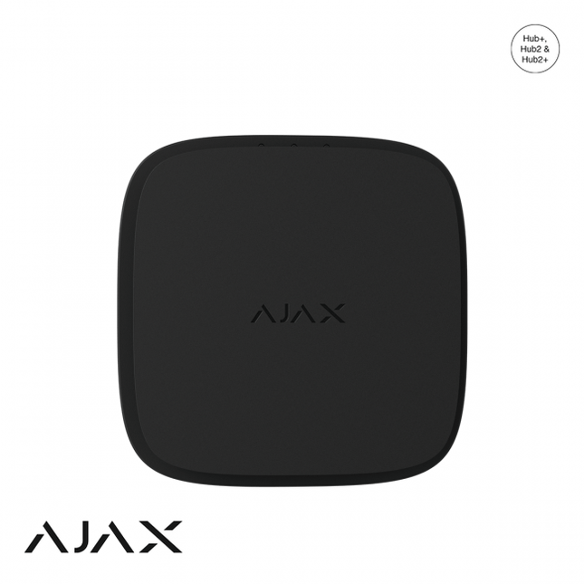 Ajax Systems FireProtect 2 RB (Hitte/CO) vervangbare batterijen Zwart