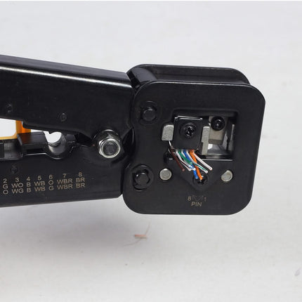 expert en systèmes d'alarme expert en systèmes d'alarme T-WC-05 Pince à sertir modulaire universelle, RJ45 / RJ12 / RJ11 pour connecteurs enfichables