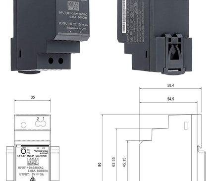 AlarmsystemExpert.de AlarmsystemExpert.de Gürteltransformator 12V DC für z.B. Video-Türklingel Ajax Doorbell & Hikvision KV6113 (DC-Stromversorgung)