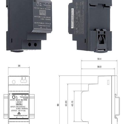 AlarmsystemExpert.de AlarmsystemExpert.de Gürteltransformator 12V DC für z.B. Video-Türklingel Ajax Doorbell & Hikvision KV6113 (DC-Stromversorgung)
