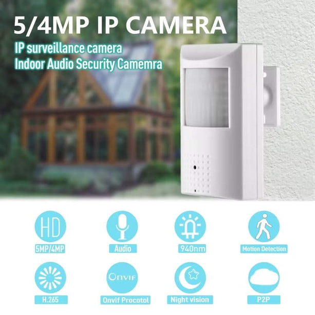 Système d'alarmeExpert.fr Système d'alarmeExpert.fr Caméra IP (PIR) avec détecteur de mouvement, Full HD, Onvif, PoE, Microphone, 940Nm IR
