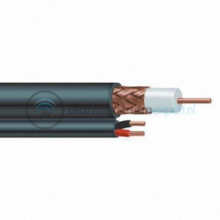 Alarm SystemExpert.de Koax RG59 Kombikabel mit DC Stromkabel, 100 Meter